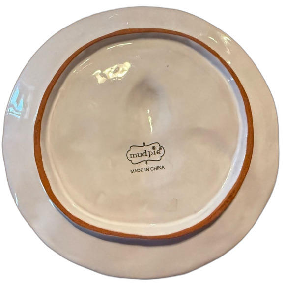 White Sea Turtle Ceramic Plate- Mudpie - Picture 2 of 3